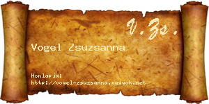 Vogel Zsuzsanna névjegykártya